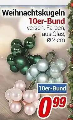 CENTERSHOP Weihnachtskugeln 10er-bund Angebot