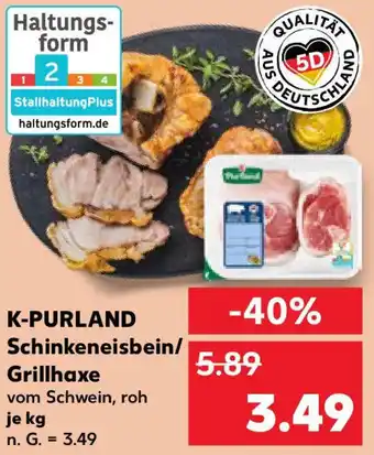 Kaufland K-PURLAND Schinkeneisbein/ Grillhaxe Angebot