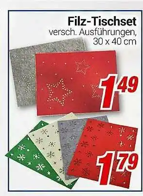 CENTERSHOP Filz-tischset Angebot