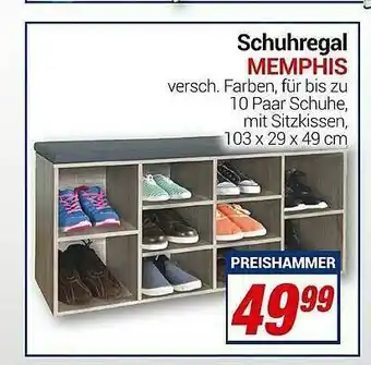 CENTERSHOP Schuhregal Memphis Angebot