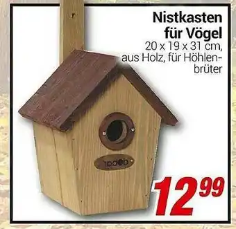 CENTERSHOP Nistkasten Für Vögel Angebot