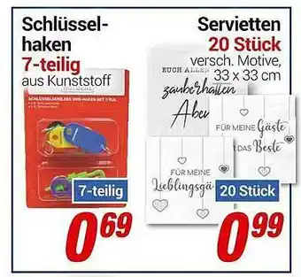 CENTERSHOP Schlüsselhaken Oder Servietten Angebot