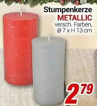 CENTERSHOP Stumpenkerze Metallic Angebot