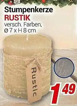 CENTERSHOP Stumpenkerze Rustic Angebot