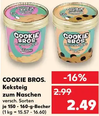 Kaufland COOKIE BROS. Keksteig zum Naschen 150-160 g Becher Angebot