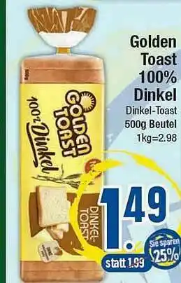 E-Center Golden Toast 100% Dinkel Angebot