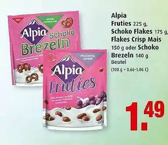 Markant Alpia Fruties Schoko Flakes, Flakes Crisp Mais Oder Schoko Brezeln Angebot