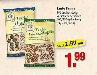 Markant Tante Fanny Plätzchenteig Angebot