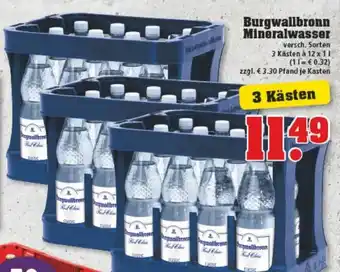 trinkgut Burgwallbronn Mineralwasser 12x1L Angebot