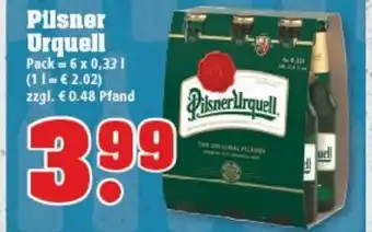 trinkgut Pilsner Urquell 6x0,33L Angebot