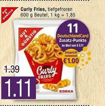 Marktkauf Gut & Günstig Curly Fries Angebot