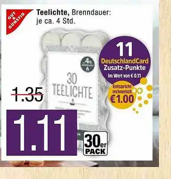 Marktkauf Gut & Günstig Teelichte Angebot