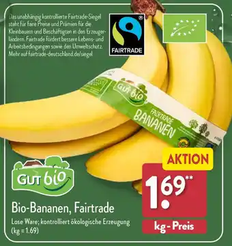 Aldi Nord GUT Bio-Bananen, Fairtrade Angebot