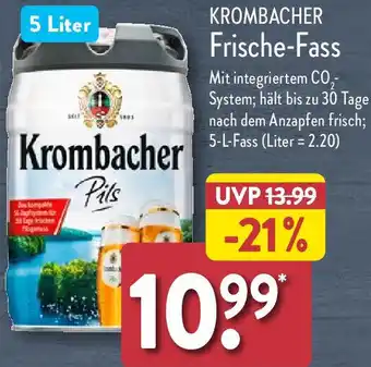 Aldi Nord KROMBACHER Frische-Fass 5 Liter Angebot