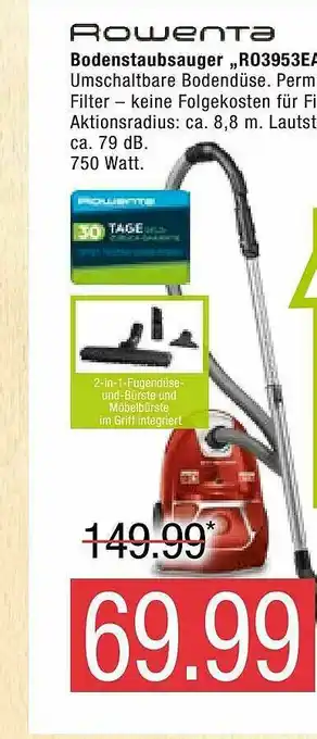 Marktkauf Rowenta Bodenstaubsauger R03953ea Angebot