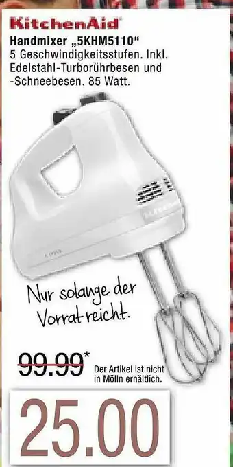 Marktkauf Kitchenaid Handmixer 5khm5110 Angebot