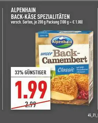 Marktkauf Alpenhain Back-käse Spezialitäten Angebot