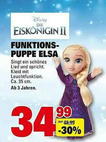 Marktkauf Disney Frozen 2 Funktions-puppe Elsa Angebot