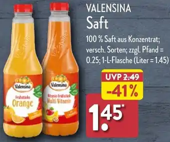 Aldi Nord VALENSINA Saft 1 L Flasche Angebot