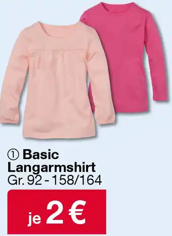 Woolworth Basic Langarmshirt Angebot