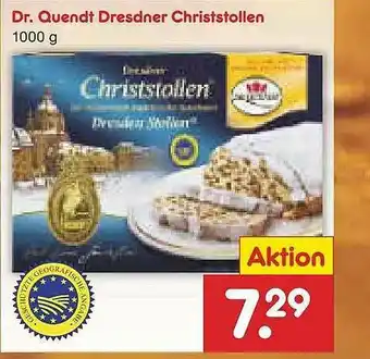 Netto Marken-Discount Dr Quendt Dresdner Christstollen Angebot