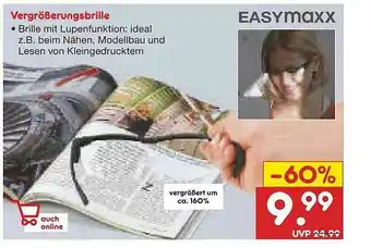 Netto Marken-Discount Easymaxx Vergrößerungsbrille Angebot