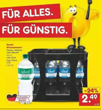 Netto Marken-Discount Sawell Mineralwasser Angebot