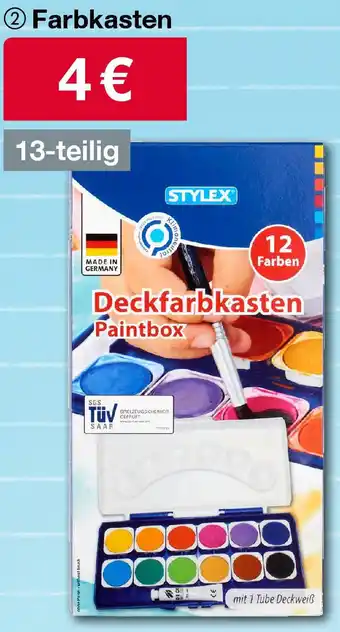 Woolworth STYLEX Farbkasten Angebot
