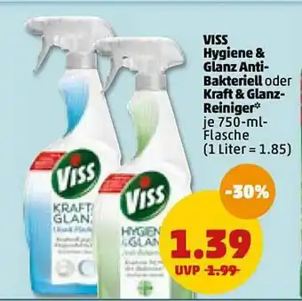 PENNY Viss Hygiene & Glanz Anti Bakteriell Oder Kraft & Glanz Reiniger Angebot