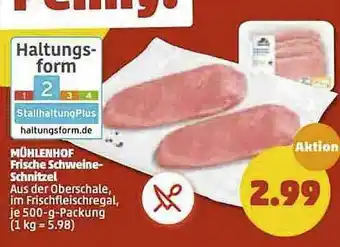 PENNY Mühlenhof Frscxhe Schweine Schnitzel Angebot