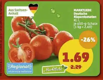 PENNY Marktliebe Deutsche Rispentomaten Angebot