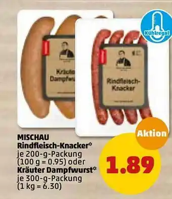 PENNY Mischau Rindfleisch-knacker Oder Kräuter Dampfwurst Angebot