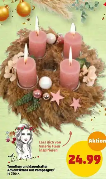 PENNY Trendiger Und Dauernhafter Adventskranz Aus Pampasgras Angebot