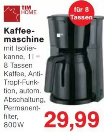 Jawoll TIM HOME Kaffee- maschine Angebot