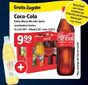 Getränke Hoffmann Coca Cola 12x1L Angebot