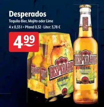 Getränke Hoffmann Desperados 4x0,33L Angebot