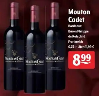 Getränke Hoffmann Mouton Cadet Bordeaux Baron Philippe 0,75L Angebot