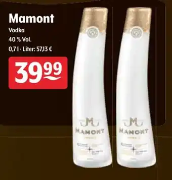 Getränke Hoffmann Mamont Vodka 0,7L Angebot