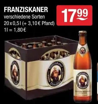 Getränke Hoffmann Franziskaner 20x0,5L Angebot