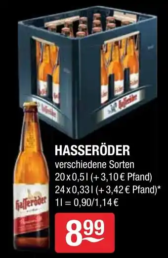 Getränke Hoffmann Hasseröder 20x0,5L/24x0,33L Angebot