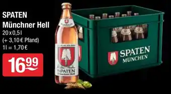 Getränke Hoffmann Spaten Münchner Hell 20x0,5L Angebot