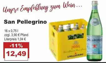 Bilgro San Pellegrino 16x0,75L Angebot