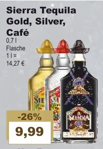 Bilgro Sierra Tequila Gold, Silver oder Café 0,7L Angebot