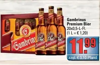 alldrink Gambrinus Premium Bier 20x0,5L Angebot