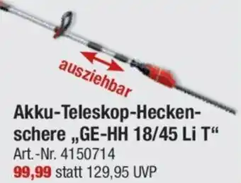 toom Baumarkt Einhell Akku-Teleskop-Heckenschere,,GE-HH 18/45 Li T" Angebot