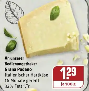 REWE Grana Padano 100g Angebot