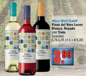 alldrink Wein Wolf GmbH Vinas del Vero Luces Blanco, Rosado oder Tinto 0,75L Angebot