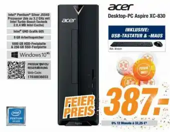 Expert Acer Desktop PC Aspire XC 830 Angebot