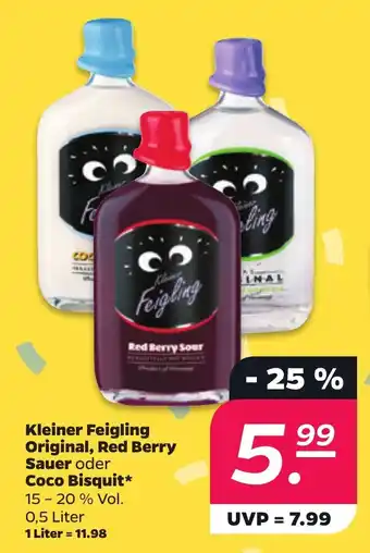 NETTO Kleiner Feigling Original, Red Berry Sauer oder Coco Bisquit 0,5 Liter Angebot