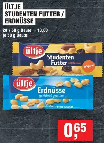 Handelshof Ültje studenten futter/ erdnüsse 50 g Beutel Angebot